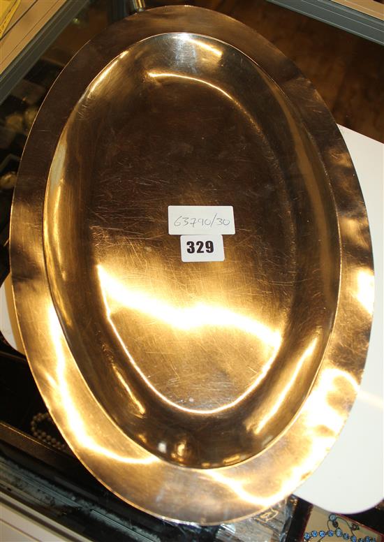 French silver oval dish